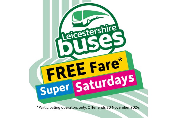 Advert for free bus rides on Saturdays