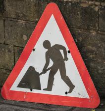 Image of a roadworks sign